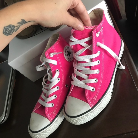 Hot pink high top converse - Picture 1 of 2